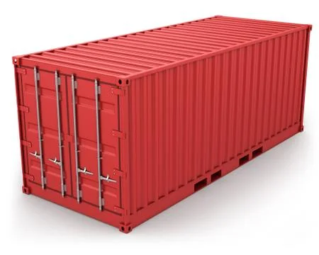 Red freight container isolated Stock Illustration