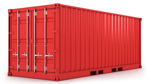 Red freight container isolated Illustration