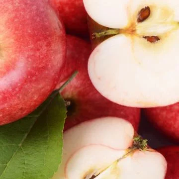 Red fresh apples as a background Stock Photos