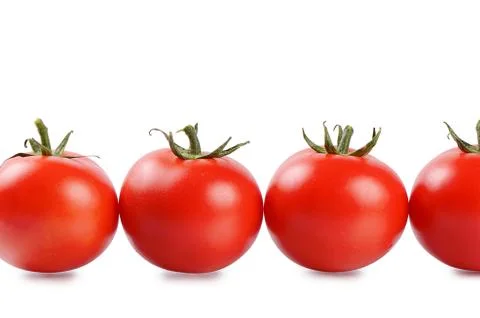 Red fresh tomatoes isolated on white Stock Photos