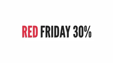 Red Friday concept with text animation 動画素材 115893524