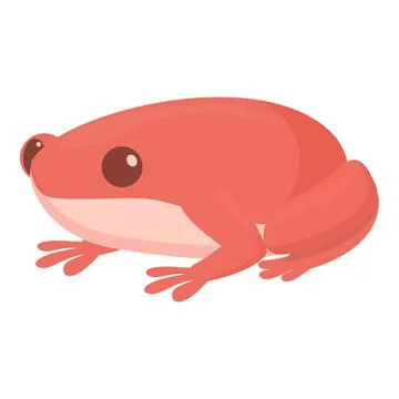 Red frog icon cartoon vector. Cute water character Stock Illustration