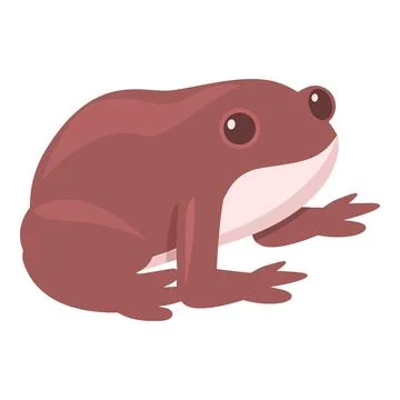 Red frog icon cartoon vector. Cute toad Illustrazione stock