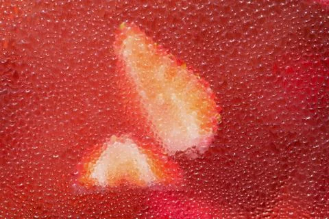 Red fruit background, refreshing in the heat. Stock Photos