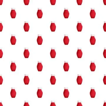 Red fruit juice in glasses repeating in a pattern Stock Illustration