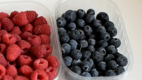 Red fruits dolly shot Stock Footage