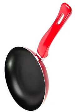 Red frying pan Stock Photos