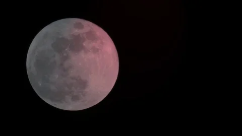 Red Full Moon Stock Footage 85433521