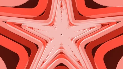 Red Funky Star Zoom Stock Footage 100283550