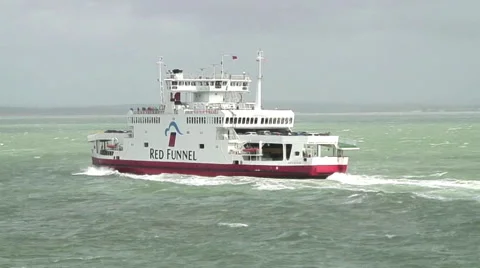 Red Funnel Ferry Isle of Wight Video stock 68019668