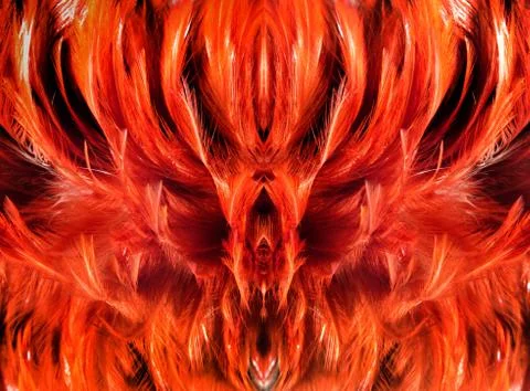 Red fur from feather Photos
