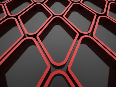 Red futuristic background rendered Stock Illustration