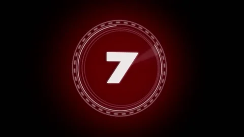 A red futuristic countdown view Stock Footage 160829474