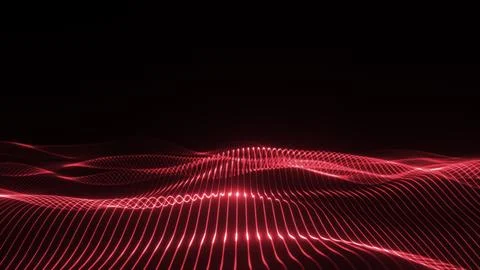 Red Futuristic Lines Stock Illustration