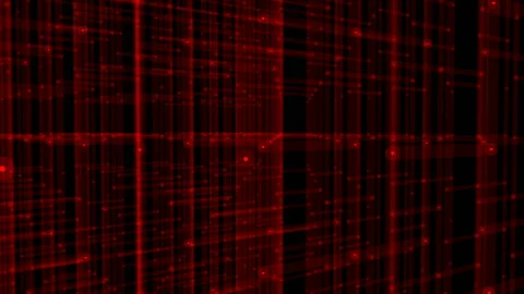 Red futuristic network. Digital data flow. Creative abstract background Stock Footage 117919552