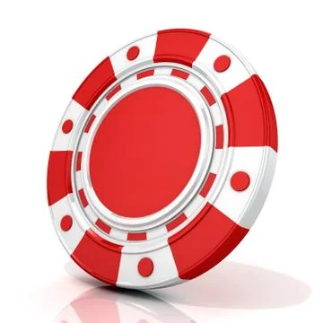 Red gambling chip. 3D Stockillustratie