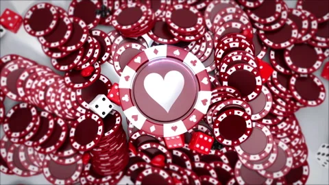 Red Gambling Chips Stock Footage 231226992