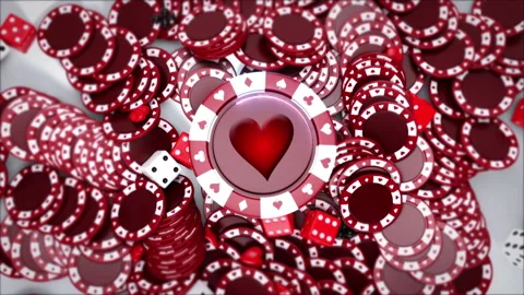Red Gambling Chips Stock Footage 231227303