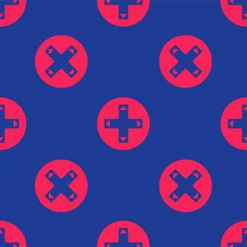 Red Game controller or joystick for game console icon isolated seamless pattern Stock Illustration