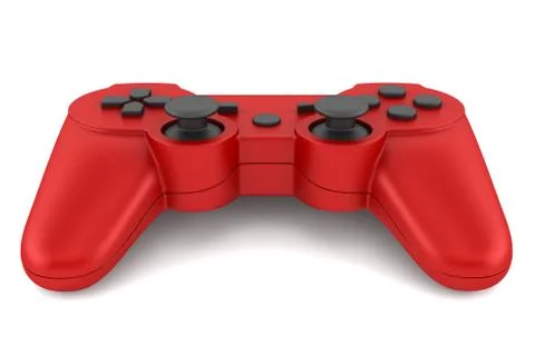 Red gamepad isolated on white background Stock Illustration