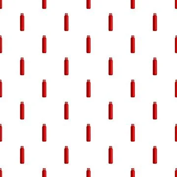Red gas cylinders seamless pattern on white background Stock Illustration