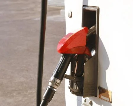 Red gas pump Stock Photos