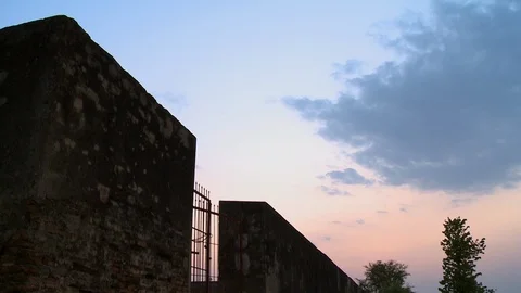 The red gate of the fortress Stock Footage 112671665