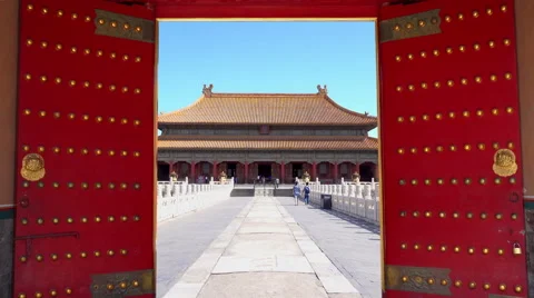 Red Gate inside the Forbidden City Video stock 65247303