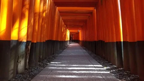 The red gate of shinto shrine Stock Footage 73447630