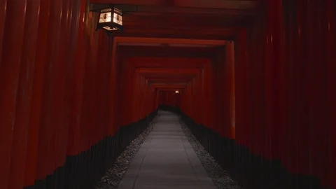 Red gates Stock Footage 84316319