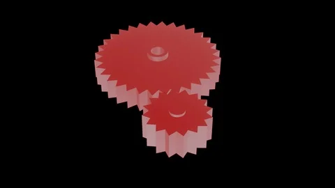 Red gear animation Stock-Footage 99444752