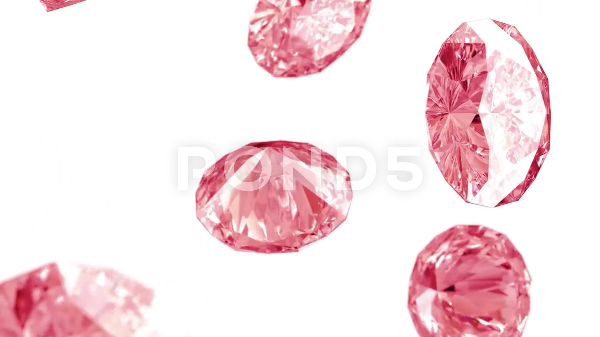 falling pink diamonds background
