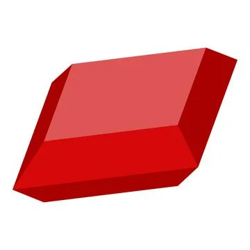Red gemstone icon, isometric style 스톡 일러스트