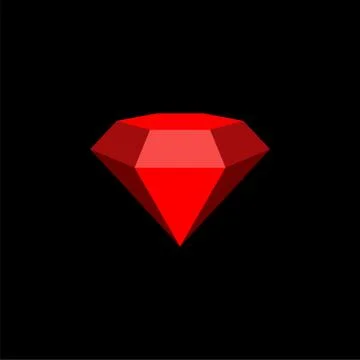 Red Gemstone Logo Template Illustration Design. Vector EPS 10. Illustrazione stock