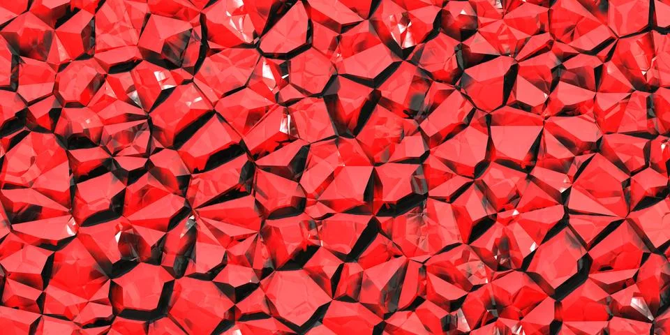 Red gemstone seamless pattern. Shiny colors rock stone texture. Crystal gem w Stock Photos