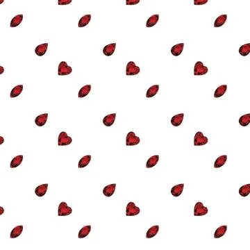 Red gemstones set 스톡 일러스트