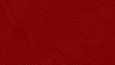 Red geometric abstract motion background with golden linear waves Stock Footage 330474135
