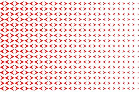 Red geometric arrow pattern, abstract halftone texture, white background pa.. Stock Illustration