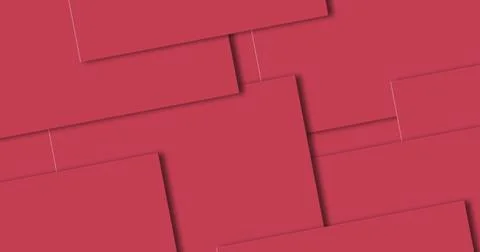 Red geometric background with paper art design Stock Illustration