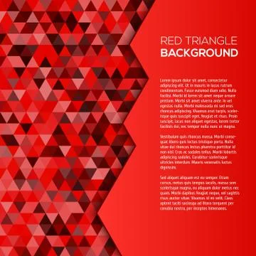 Red geometric background with triangles 스톡 일러스트