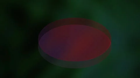 Red Geometric Circle Shape Pulsing over Dark Abstract Green Background Stock Footage 343760248