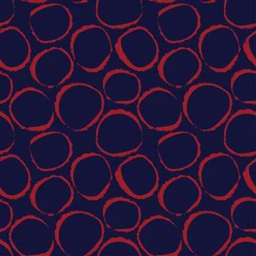 Red Geometric Circles Seamless Pattern Design Illustrazione stock