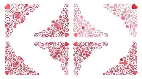 Red geometric heart pattern design イラスト素材
