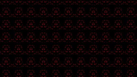 Red geometric kaleidoscope pattern on black background, looping seamlessly Video stock 337941527