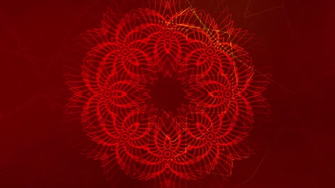Red geometric pattern on dark red background. Stock Footage 280485127