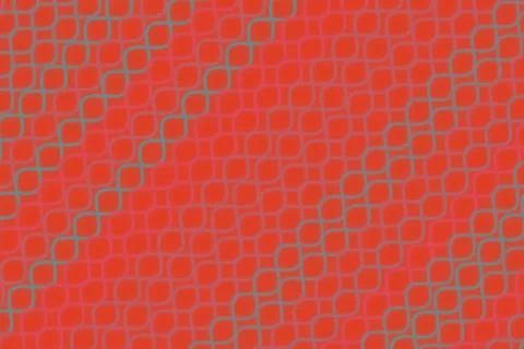 Red geometric pattern with gray lines on fabric background Stock Illustration
