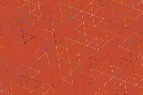 Red geometric pattern with lines and triangles for design Stock Photos