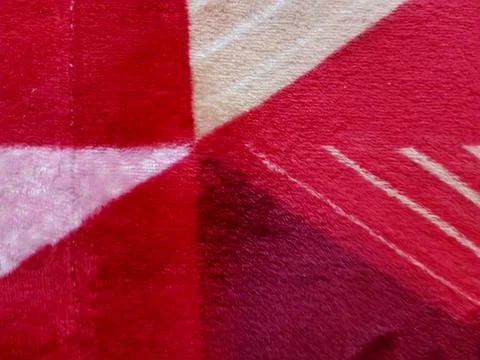 Red Geometric Pattern Soft Fleece Blanket Texture Background Photos