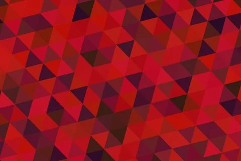 Red geometric pattern of triangles and cubes イラスト素材