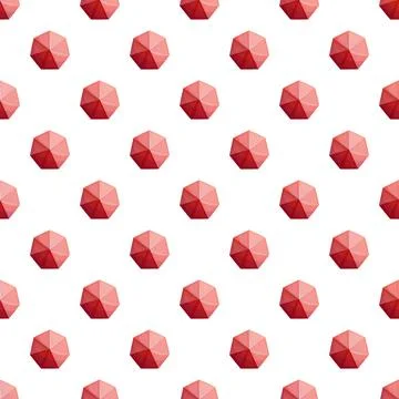 Red geometric pentagons creating abstract seamless pattern 스톡 일러스트